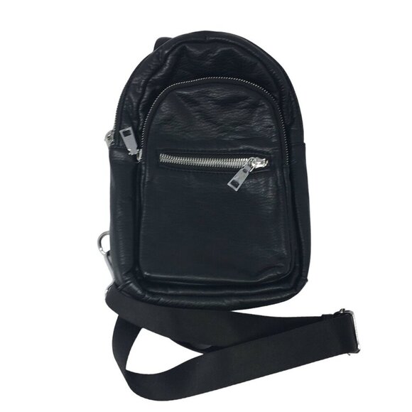 Altar'd State Handbags - Alatr'd State Faux Leather Crossbody Sling Festival Bag Black